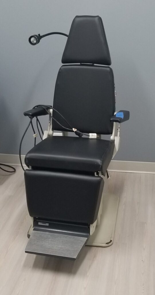 Exam chair reupholstered